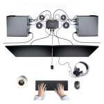 Interruptor KVM StarTech.com modelo C2-DD46-UA2-CBL-KVM de color negro, con soporte DVI-HDMI y USB