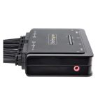 Interruptor KVM StarTech.com modelo C2-DD46-UA2-CBL-KVM de color negro, con soporte DVI-HDMI y USB