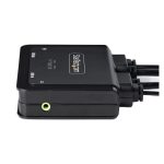 StarTech.com C2-H46-UAC-CBL-KVM interruptor KVM de color negro, ideal para gestión de múltiples computadores con conectividad superior. SKU: C2-H46-UAC-CBL-KVM.