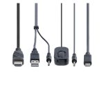 StarTech.com C2-H46-UAC-CBL-KVM interruptor KVM de color negro, ideal para gestión de múltiples computadores con conectividad superior. SKU: C2-H46-UAC-CBL-KVM.