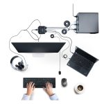 StarTech.com C2-H46-UAC-CBL-KVM interruptor KVM de color negro, ideal para gestión de múltiples computadores con conectividad superior. SKU: C2-H46-UAC-CBL-KVM.