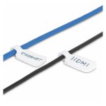 StarTech.com paquete de 100 etiquetas blancas de 9cm para cables, con velcro de gancho a gancho para identificación de cables. SKU: CABLE-TAG-HLWH