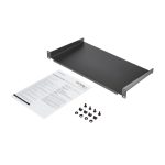 Bandeja Estante de 1U StarTech.com para armario rack de servidores, 10 pulgadas de profundidad, capacidad de 20kg, acero negro SKU: CABSHELF1U10