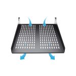 Estante ventilado StarTech.com para armario rack de servidores 2U, 22 pulgadas de profundidad, fija con capacidad de 22kg, SKU CABSHELF22V