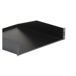 StarTech.com estante bandeja cantilever 2U para armario rack de servidores de 19 pulgadas, 18 pulgadas de profundidad, 56kg de carga, acero de servicio pesado, negro. SKU CABSHELFHD