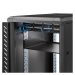 StarTech.com estante bandeja cantilever 2U para armario rack de servidores de 19 pulgadas, 18 pulgadas de profundidad, 56kg de carga, acero de servicio pesado, negro. SKU CABSHELFHD