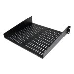 Imagen del estante bandeja ventilado Cantilever de StarTech.com para rack de servidores, tamaño 2U, con profundidad fija y capacidad de 22kg. SKU: CABSHELFV