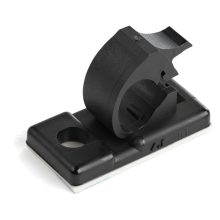 StarTech.com 100 Clips de Gestión de Cableado Adhesivos Negro, Organizador de Cableado para Escritorios y Oficinas SKU CBMCC1