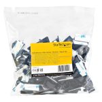 Pack de 100 clips de gestión de cableado adhesivos StarTech para escritorios y oficinas, modelo CBMCC2. Mordaza de nylon autoadhesiva color negro con clasificación contra fuego UL/94V-2.