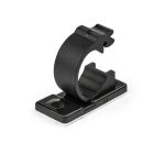 Pack de 100 clips de gestión de cableado adhesivos StarTech para escritorios y oficinas, modelo CBMCC2. Mordaza de nylon autoadhesiva color negro con clasificación contra fuego UL/94V-2.