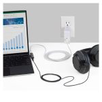 Adaptador de audio y carga USB-C StarTech.com con salida de 3,5mm y pass-through de 60W para cargador. SKU CDP235APDM