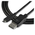 StarTech.com Cable de 1m USB-C a DisplayPort 1.4, convertidor adaptador de vídeo USB Tipo C con soporte 8K/5K/4K, HBR3, HDR, DSC, SKU CDP2DP141MB