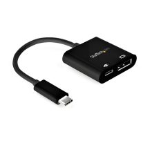StarTech.com Cable de 1m USB-C a DisplayPort 1.4 HBR3 con entrega de alimentación PD de 60W, convertidor adaptador de vídeo USB tipo C soporta 8K a 60Hz y 4K a 120Hz, compatible con Thunderbolt 3. SKU CDP2DP14UCPB.