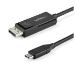 Cable de 2 metros StarTech.com USB C a DisplayPort 1.2 de 4K a 60Hz, bidireccional, SKU CDP2DP2MBD