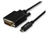 StarTech.com Cable Adaptador de 3 metros USB-C a DVI, resolución de 1920 x 1200, color negro, SKU: CDP2DVI3MBNL