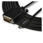 StarTech.com Cable Adaptador de 3 metros USB-C a DVI, resolución de 1920 x 1200, color negro, SKU: CDP2DVI3MBNL