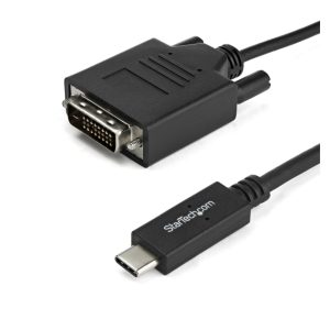 StarTech.com Cable de 1m USB-C a DVI en color negro, con resolución de 1920 x 1200. SKU: CDP2DVIMM1MB