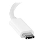 Adaptador Gráfico USB-C a DVI en color blanco de StarTech.com, compatible con múltiples dispositivos para excelente conectividad. SKU: CDP2DVIW