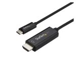 Cable adaptador USB-C a HDMI de StarTech, 2 metros, compatible con 4K a 60Hz, color negro. SKU: CDP2HD2MBNL