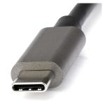 Vista del adaptador de vídeo StarTech.com Cable 2m USB C a HDMI 4K de 60Hz con HDR10, SKU CDP2HDMM2MH, frente a un fondo blanco