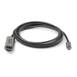 Vista del adaptador de vídeo StarTech.com Cable 2m USB C a HDMI 4K de 60Hz con HDR10, SKU CDP2HDMM2MH, frente a un fondo blanco
