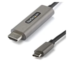 Imagen del cable StarTech.com 4m USB C a HDMI 4K de 60Hz con HDR10, SKU: CDP2HDMM4MH. Adaptador de vídeo USB Tipo C a HDMI 2.0b Ultra HD, ideal para conectar monitores o pantallas.
