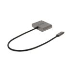 Imagen del adaptador multipuertos USB C de StarTech.com que convierte de USB Tipo C a HDMI, soporta vídeo de 4K, Power Delivery de 100W y tiene una mini docking station para portátil. SKU: CDP2HDUACP2