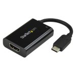 Adaptador StarTech USB-C a HDMI 4K con entrega de alimentación por USB hasta 60 Watts, negro, SKU CDP2HDUCP