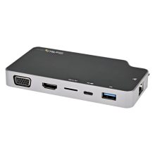StarTech.com Adaptador Multipuertos USB C CDP2HVGUASPD con HDMI 4K, VGA, PD Pass-through 100W, 2 Puertos USB y Lector MicroSD