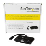 Adaptador multifunción StarTech.com USB-C a VGA, Power Delivery y puerto USB-A, SKU CDP2VGAUACP