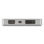 StarTech.com Adaptador USB C Multipuertos de Vídeo, HDMI, VGA, Mini DisplayPort, DVI, con Monitor a HDMI 2.0 o mDP 1.2, 4K 60Hz, VGA, DVI, 1080p, Aluminio Gris Espacial, SKU CDPVDHDMDP2G