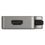 Adaptador de Vídeo Multipuertos USB C StarTech 4 en 1 en Gris Espacial con Entrega de Alimentación de 85W, SKU CDPVDHMDPDP
