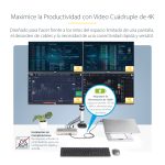Imagen de la estación de acoplamiento multipantalla Thunderbolt 4 de StarTech con capacidad para dos, tres o cuatro monitores, incluye 2x HDMI, 2x DP y un hub con 7 puertos USB, modelo 132UE-TB4USB4DOCK