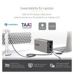 Caja de Expansión Thunderbolt 3 a PCI Express de StarTech.com con dos ranuras PCIe, SKU 2TBT3-PCIE-ENCLOSURE, carcasa compatible con 8/4K por TB3/DP 1.4, no compatible con GPUs.