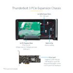 Caja de Expansión Thunderbolt 3 a PCI Express de StarTech.com con dos ranuras PCIe, SKU 2TBT3-PCIE-ENCLOSURE, carcasa compatible con 8/4K por TB3/DP 1.4, no compatible con GPUs.