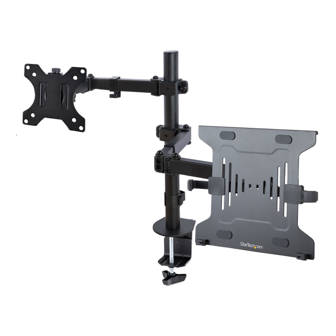 StarTech.com Brazo Soporte Ajustable con Bandeja VESA para Monitor y Portátil StarTech.com Brazo Soporte Ajustable para Monitor con Bandeja VESA, soporta hasta 4.5kg para portátil y 8kg para una pantalla de hasta 32 pulgadas, negro, SKU A2-LAPTOP-DESK-MOUNT