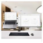 StarTech.com Brazo Soporte Ajustable para Monitor con Bandeja VESA, soporta hasta 4.5kg para portátil y 8kg para una pantalla de hasta 32 pulgadas, negro, SKU A2-LAPTOP-DESK-MOUNT