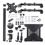 StarTech.com Brazo Soporte Ajustable para Monitor con Bandeja VESA, soporta hasta 4.5kg para portátil y 8kg para una pantalla de hasta 32 pulgadas, negro, SKU A2-LAPTOP-DESK-MOUNT