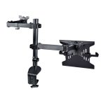 StarTech.com Brazo Soporte Ajustable para Monitor con Bandeja VESA, soporta hasta 4.5kg para portátil y 8kg para una pantalla de hasta 32 pulgadas, negro, SKU A2-LAPTOP-DESK-MOUNT