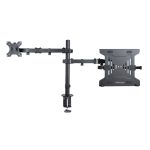 StarTech.com Brazo Soporte Ajustable para Monitor con Bandeja VESA, soporta hasta 4.5kg para portátil y 8kg para una pantalla de hasta 32 pulgadas, negro, SKU A2-LAPTOP-DESK-MOUNT