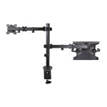 StarTech.com Brazo Soporte Ajustable para Monitor con Bandeja VESA, soporta hasta 4.5kg para portátil y 8kg para una pantalla de hasta 32 pulgadas, negro, SKU A2-LAPTOP-DESK-MOUNT