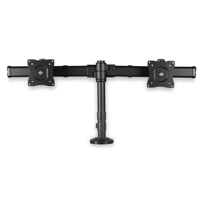 StarTech.com Brazo para Escritorio de Dos Monitores - con Barra Horizontal - Soporte de Mordaza/Ojal para Escritorio 1 StarTech.com Brazo para Escritorio de Dos Monitores en uso