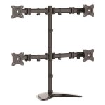 Imagen del StarTech.com Base de Soporte Ajustable VESA para 4 Monitores de hasta 27 Pulgadas, modelo ARMBARQUAD, mostrando su capacidad para sostener varios monitores