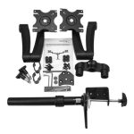 Soporte con brazos articulados para dos monitores de StarTech, modelo ARMDUAL, ideal para escritorios