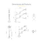 StarTech.com Brazo de Soporte para Dos Monitores - Base de Movimiento Articulado y Altura Ajustable para 2 Monitores VESA de hasta 32 pulgadas y 8kg - SKU ARMDUALPIVOT