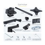 StarTech.com Brazo de Soporte para Dos Monitores - Base de Movimiento Articulado y Altura Ajustable para 2 Monitores VESA de hasta 32 pulgadas y 8kg - SKU ARMDUALPIVOT