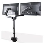 StarTech.com Brazo de Soporte para Dos Monitores - Base de Movimiento Articulado y Altura Ajustable para 2 Monitores VESA de hasta 32 pulgadas y 8kg - SKU ARMDUALPIVOT