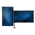 StarTech.com soporte VESA ajustable ARMDUALPS para dos monitores de hasta 30 pulgadas, montaje de mordaza o ojal, altura ajustable, rotación, inclinación y giro, color plata.