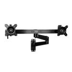 StarTech.com brazo articulado para dos monitores de 24 pulgadas, instalación en pared, con inclinación, giro y rotación. SKU: ARMDUALWALL.