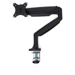 Brazo de soporte articulado StarTech.com para monitor de escritorio en color negro con diseño robusto y duradero, SKU ARMPIVOTHDB